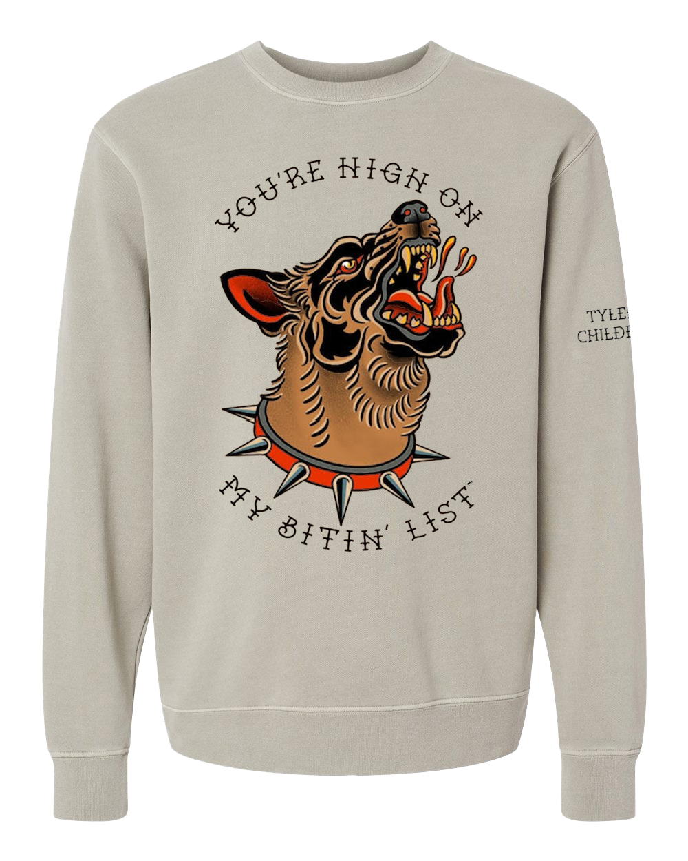 Bitin' List Dog Crew Fleece