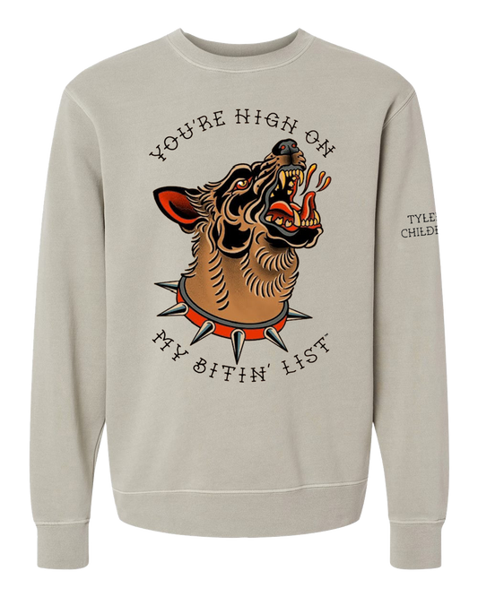 Bitin' List Dog Crew Fleece