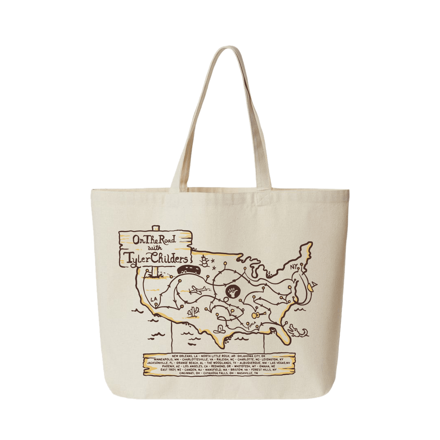 On The Road Map Jumbo Tote