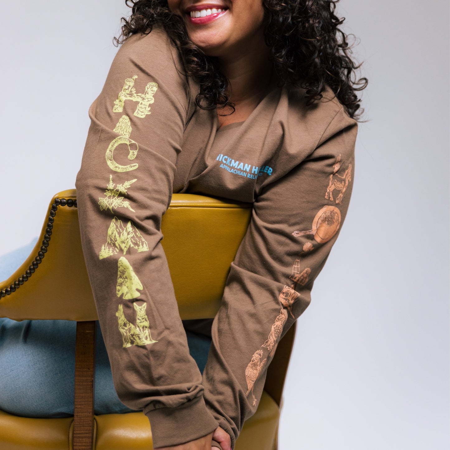 Hickman Holler Symbols Brown Long Sleeve T-Shirt