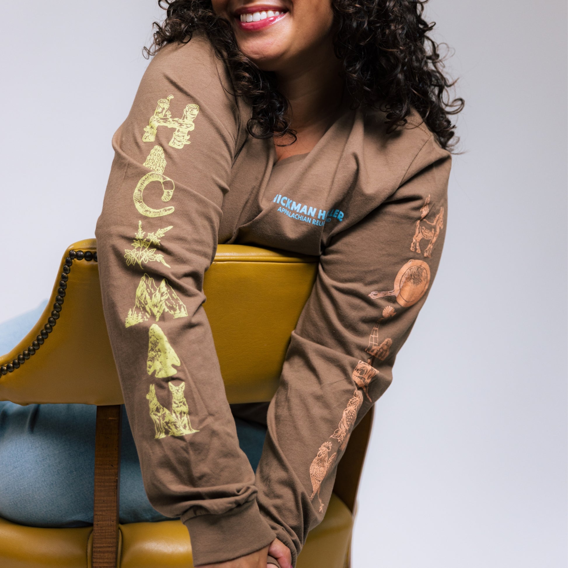 Hickman Holler Symbols Brown Long Sleeve T-Shirt