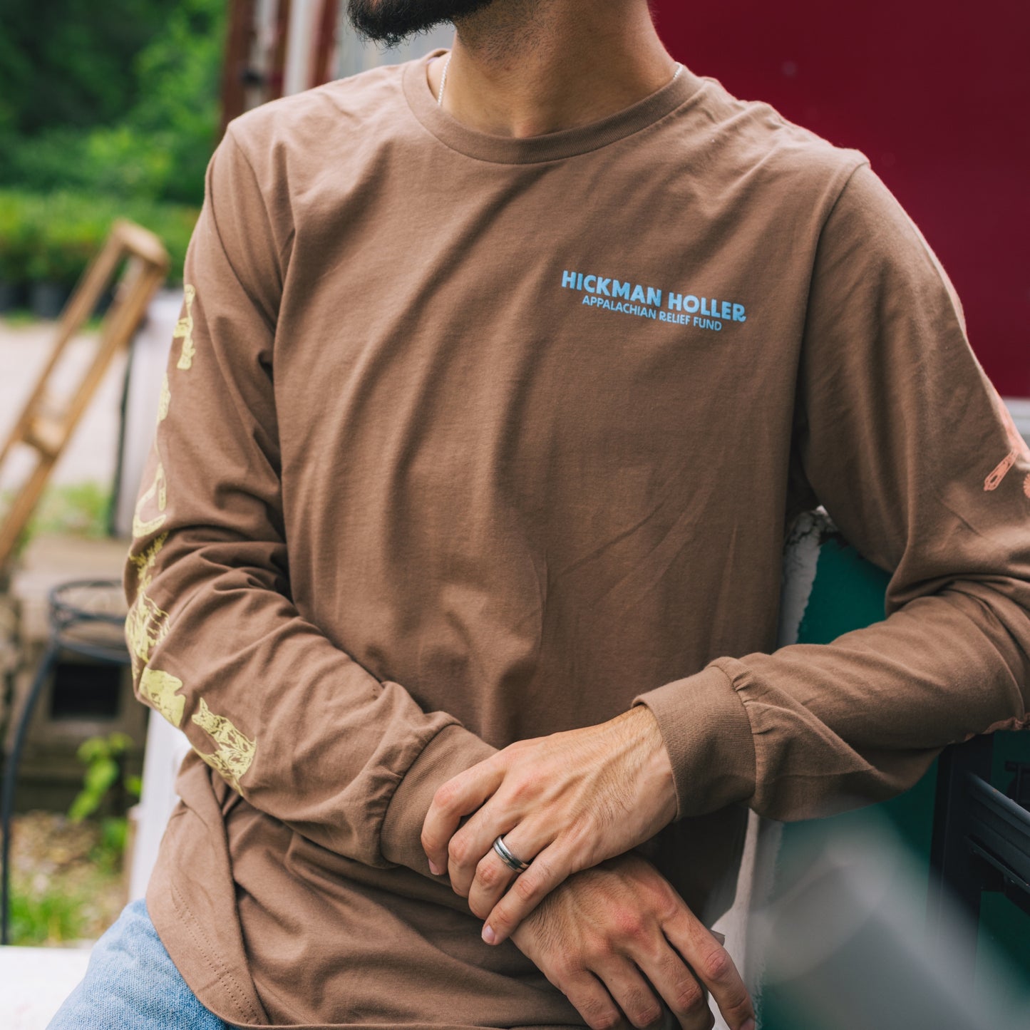 Hickman Holler Symbols Brown Long Sleeve T-Shirt