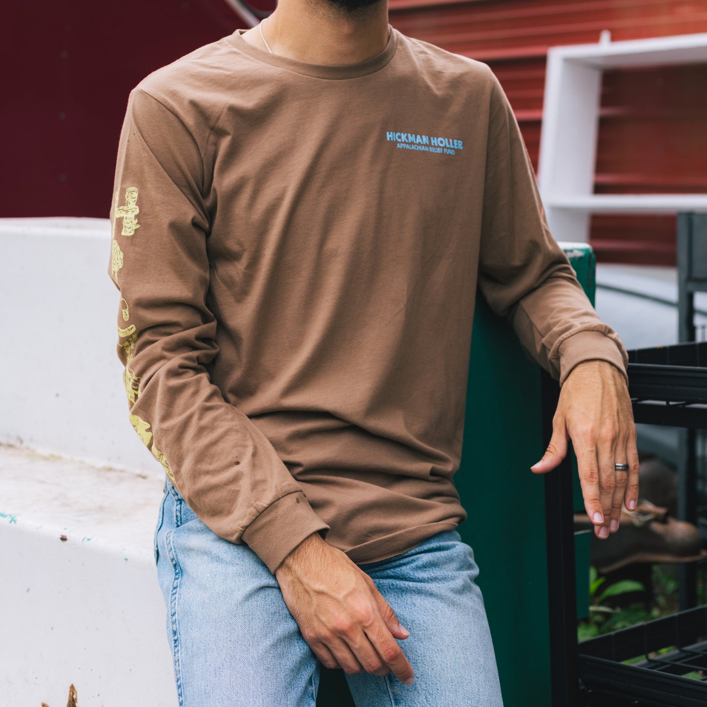 Hickman Holler Symbols Brown Long Sleeve T-Shirt