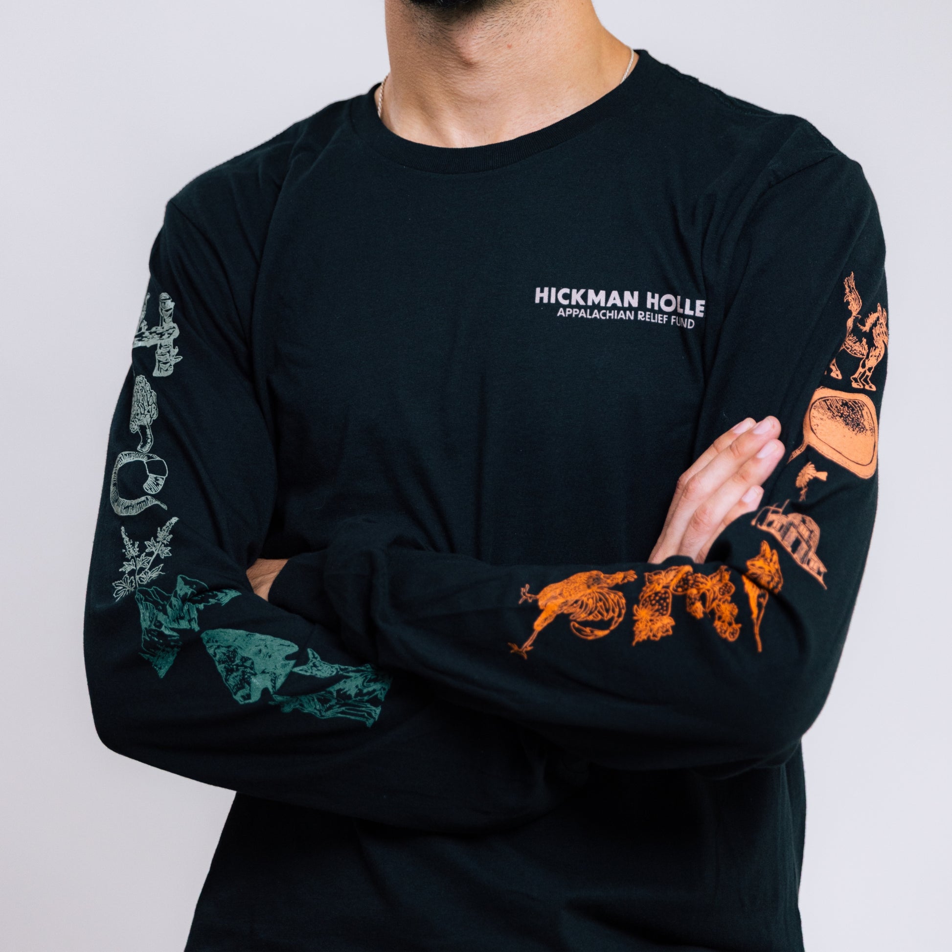 Hickman Holler Symbols Black Long Sleeve T-Shirt