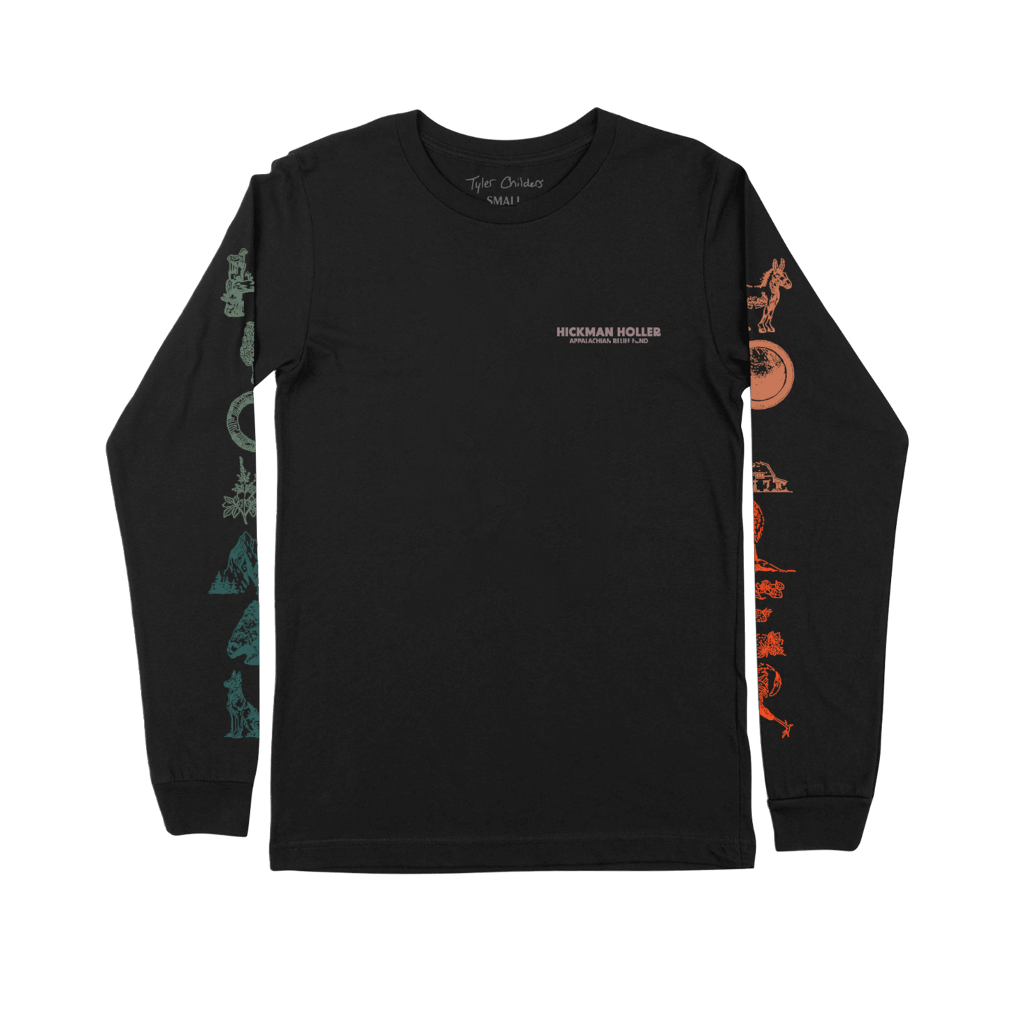 Hickman Holler Symbols Black Long Sleeve T-Shirt