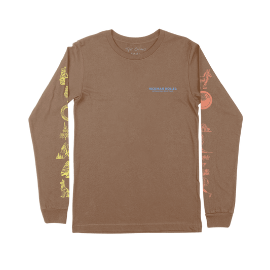 Hickman Holler Symbols Brown Long Sleeve T-Shirt