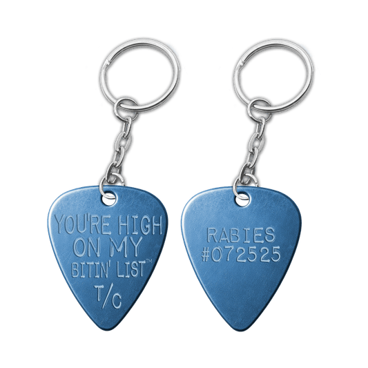 Bitin' List Rabies Tag Keychain