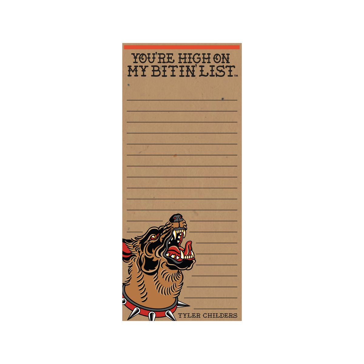 Tyler Childers - Bitin' List Stationary Note Pad